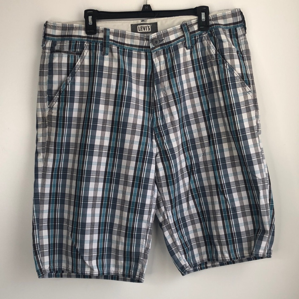 Levi’s cotton plaid shorts